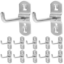 12 Pcs Square Hole Pegboard Hooks Tool Display Rack Hand Child