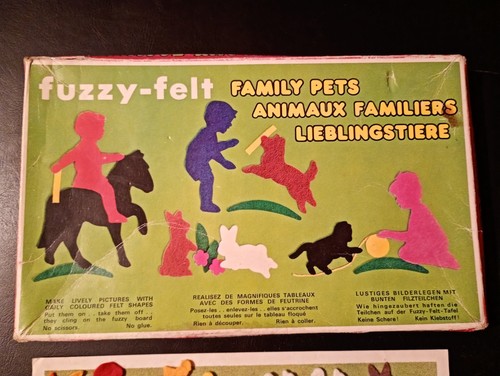Vintage fuzzy felt - fuzzy-felt, family