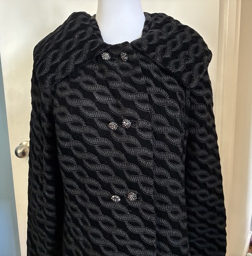 Vintage black velvet - black,