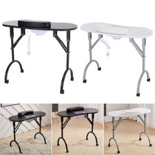 Mobile Manicure Nail Table Technician Work Desk w/Extractor Fan Dust Collector