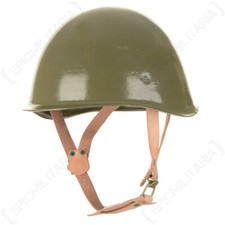 Original Hungarian M53 Helmet with Adjustable Leather Liner & Chin Strap