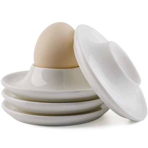 Piece white round egg cup - white,