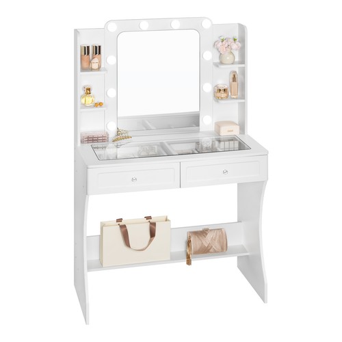 White dressing table with - with, 2