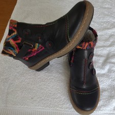 Rieker Black Ankle Boots Flat