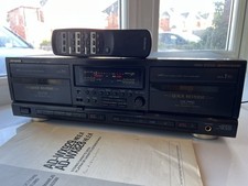Rare Aiwa AD-WX929 Twin Cassette Deck Dual Recording High-Speed Dubbing Remote