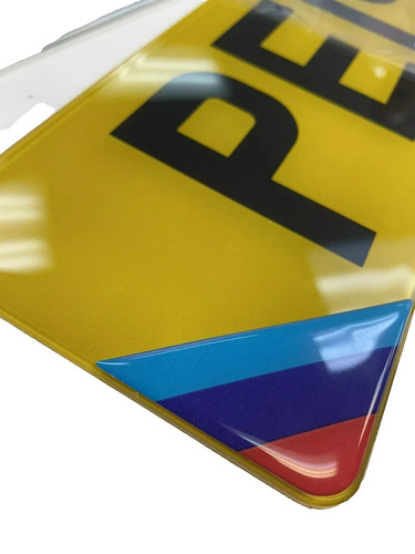 Gel number plate side - 3d,