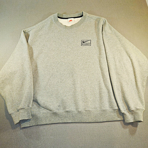 Nike stussy gray - nike, crewneck