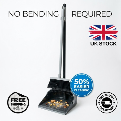 Long handle dustpan and brush - dustpan,