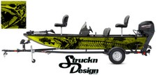 Yellow Boat Wrap Musky Pike