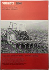 Original Bamlett Tiller Spring Tine Cultivator Single Sheet Brochure, c 1970's