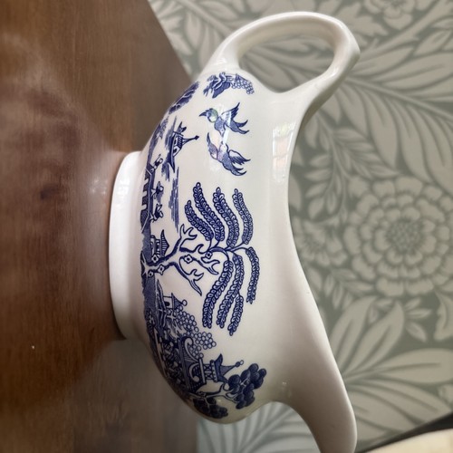 Vintage gravy boat old willow - vintage,