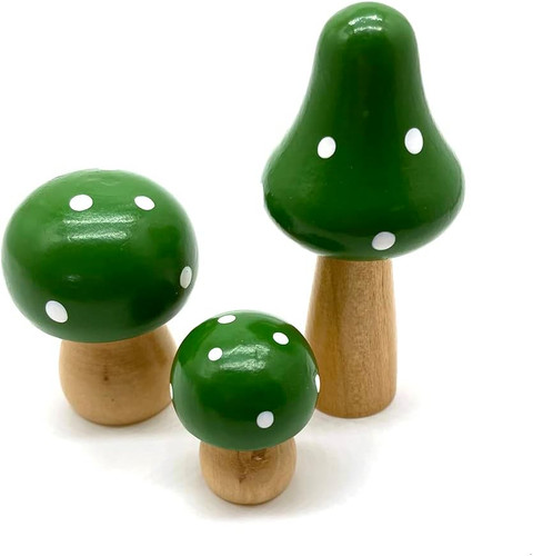 3pcs mini mushrooms miniature - 3pcs,