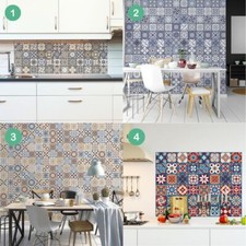 SALE Tile Transfers Stickers Wall Mosaic Self-Adhesive Kitchen Peel and Stick