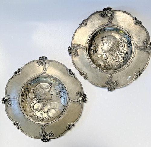 Pair antique achille gamba - pair,