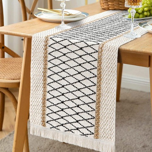 Boho table runner beige - runner,