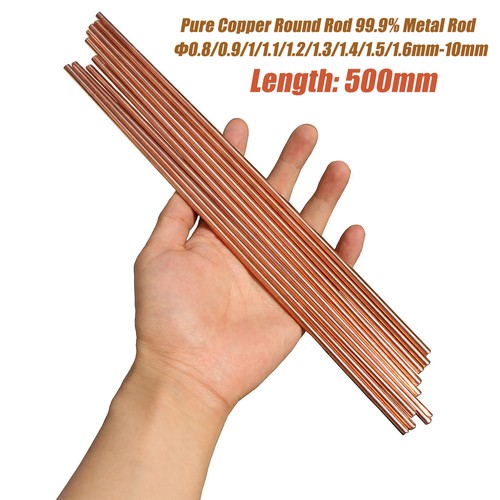 Pure copper round - rod, 99.9%