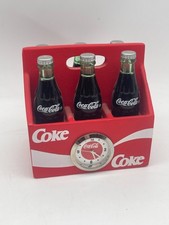 Vintage 1999 Coca Cola Coke Six Pack Bottles Mini Clock