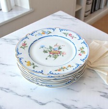 Limoges Haviland. 6 Marjoram Model Porcelain Dinner Plates
