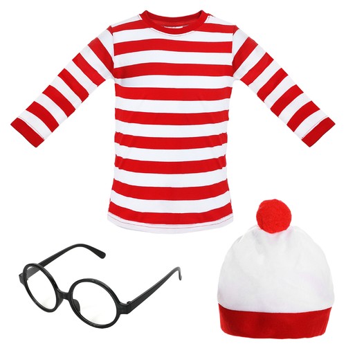 Red white striped top - red,