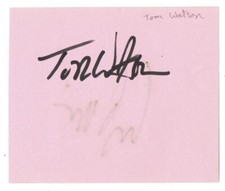 TOM WATSON COREY PAVIN signed