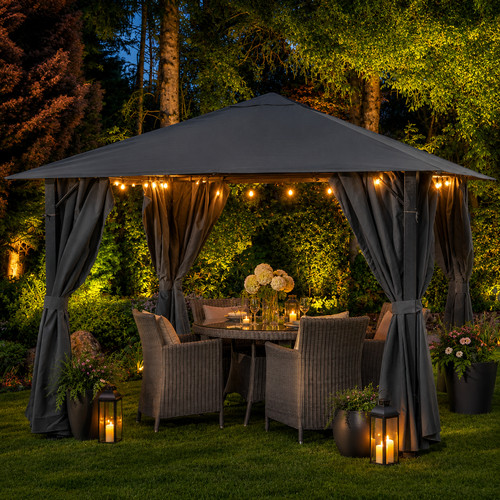 Gazebo 3x3m heavy duty grey - gazebo,