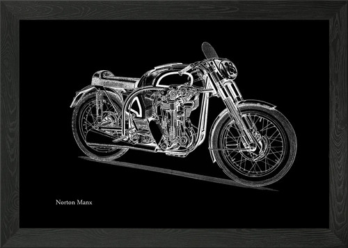 Norton manx framed - wall, art