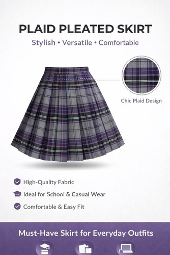 Girls tartan knife pleat - girls',