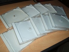 Standard Single CD Jewel Cases 10mm Hold 1 Disc with White Tray Assembled LOT