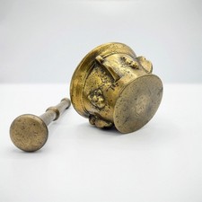 Mid 17th Century Continental Bronze Mortar and Pestle Cherub Decoration