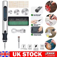 Pro Electric Engraving Pen Cordless Carving Pen Rechargeable Micro Engraver Tool