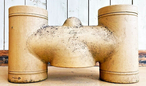 Shaped chimney pot with - shaped,