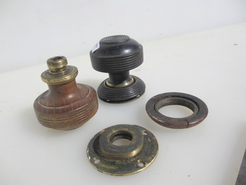 Antique wooden door knobs - wooden,