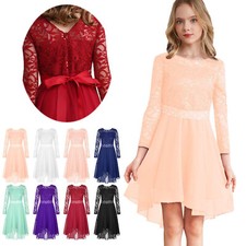 Kid Girls Floral Lace Chiffon