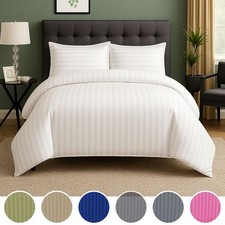100% Egyptian Cotton Duvet Quilt Cover Set 300tc Bedding Sets Double & King Size