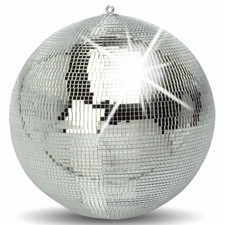 Large Lightweight Silver Mirror Dance Disco Party DJ Ball 400mm 16" Mirrorball