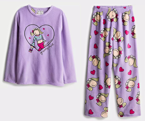 Ladies fleece pyjamas - fleece,