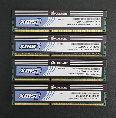 Corsair xms3 1333mhz 8gb x - 1333mhz, 8gb(4