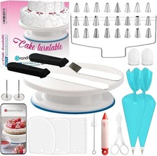 11 Inch Cake Turntable with 39 Pcs Decorating Kit, 28CM Cake Decorating Set