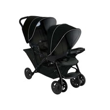 Graco Stadium Duo Tandem Pushchair Double Buggy Stroller Twin Pram Black/Grey