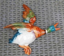 Vintage Beswick Mallard Flying Duck Wall Plaque 596/2- Wall Bird Vibrant Colours