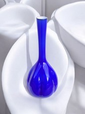 Vintage Retro Blue Art Glass Vase MCM Gunnar Ander Swedish Gullaskruf Glasbruk