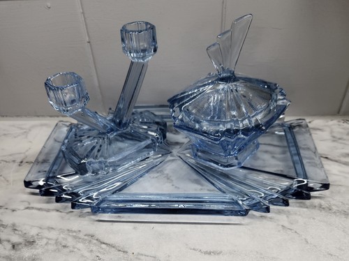 Bagley art deco blue - deco, 3