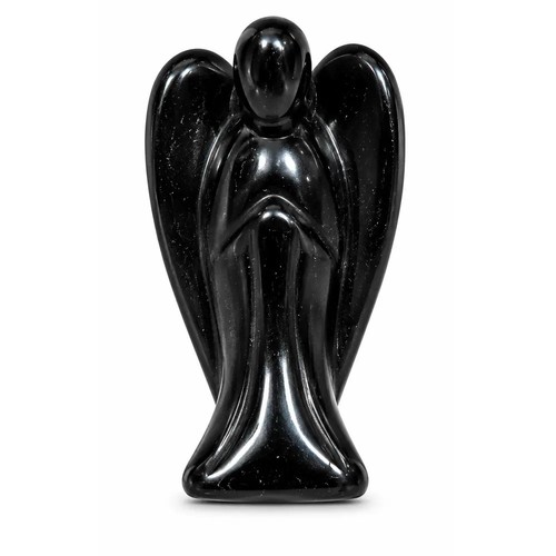 Natural crystal angel figurine - natural,