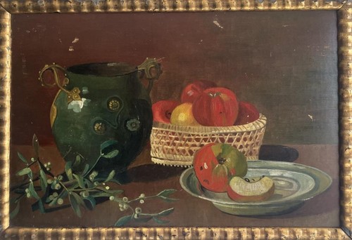 Antique oil painting fine - oil,