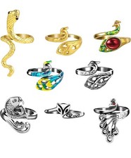 8Pcs Crochet Ring Adjustable Yarn Ring Crocheting Tool Sewing Rings Tension