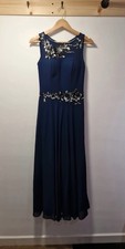 Ever Pretty Navy Embellished Evening Full Length Dress Size 8