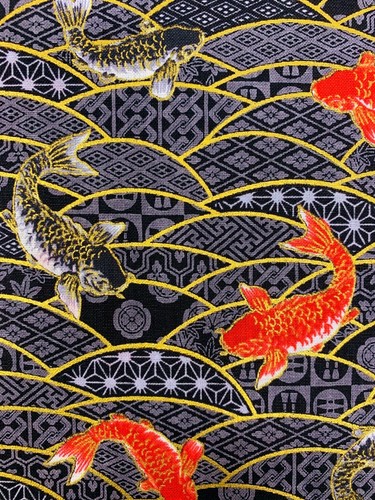 Fish fabric oriental - fabric,,