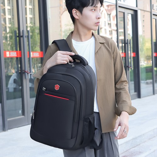 Black backpack rucksack - black, large