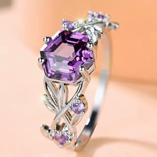 Vintage hexagon amethyst - vintage,