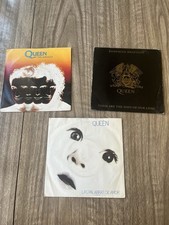 3x Queen 7” Vinyl Singles - Bohemian Rhapsody, Miracle, Las Palabras De Amor